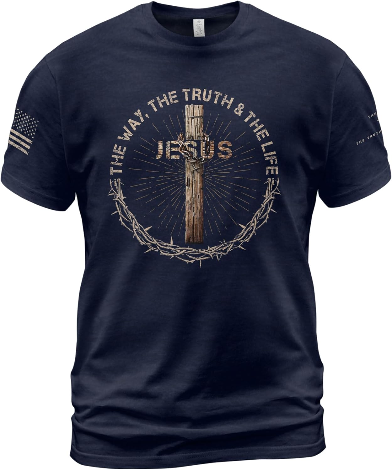 Jesus The Way The Truth The Life Shirt, Christian Shirts for Men, Cross Shirt, Bible Verse Tshirt, Faith Shirts for Men 2