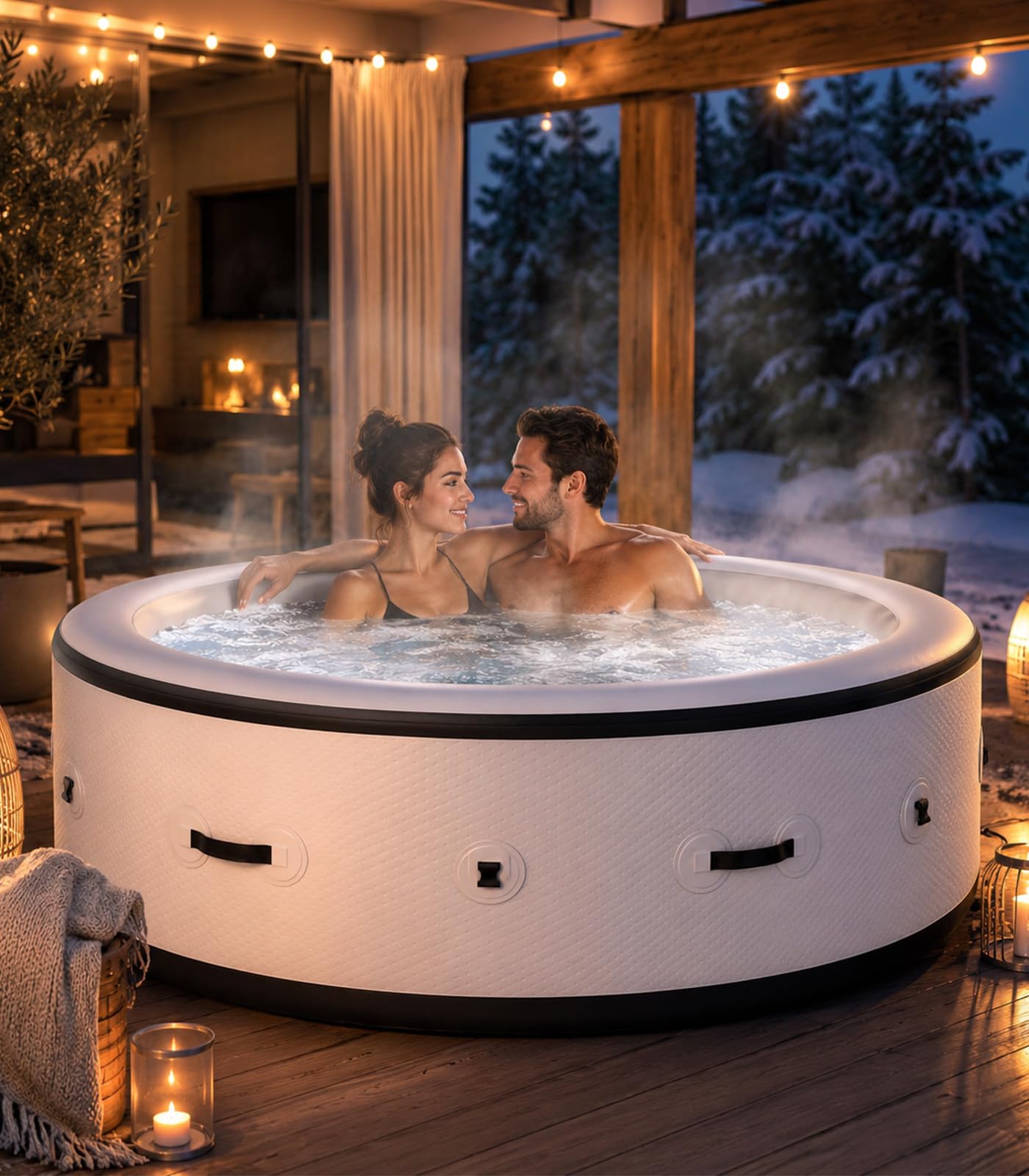 Baignoire Gonflable, Spa et Bain à remous massant