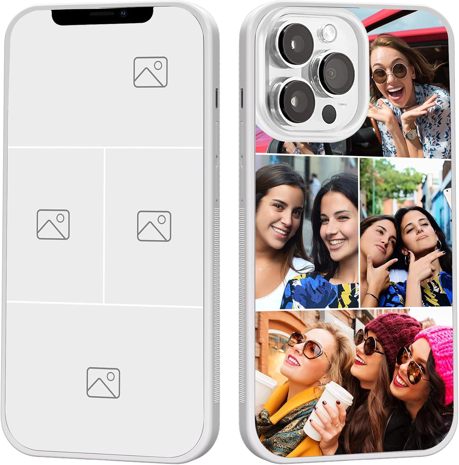 Photo Phone Case for iPhone 11 12 13 14 15 16 17 Pro Max Plus Mini for Samsung Galay S20 S21 S22 S23 S24 S25 Plus Ultra FE Unique Gift Idea for Christmas Birthday Mother's Day (White)