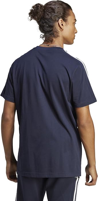 adidas Men's Essentials Single Jersey 3-Stripes Tee Short Sleeve T-Shirt (Pack of 1)