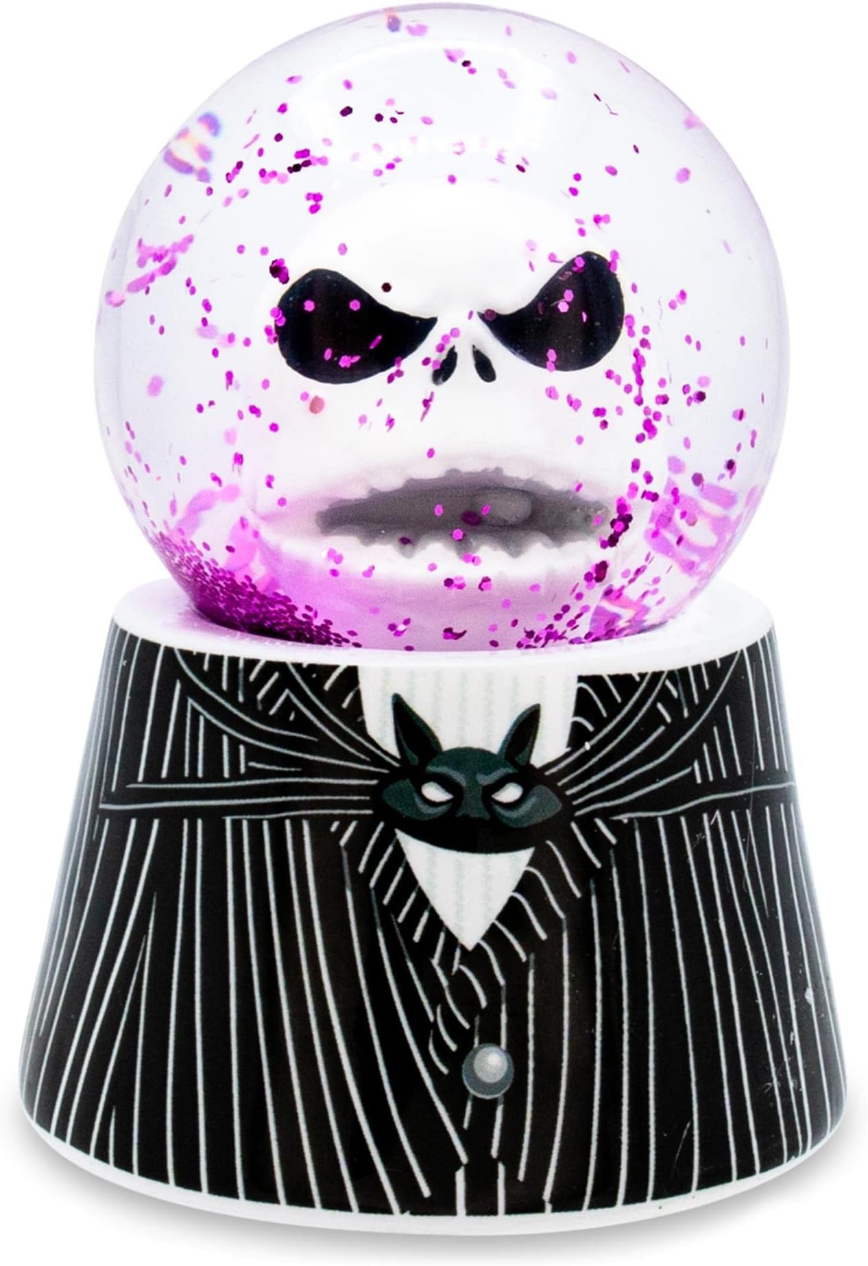 Disney The Nightmare Before Christmas Jack Skellington Adult 3-Inch Mini Light-Up Snow Globe with Glitter