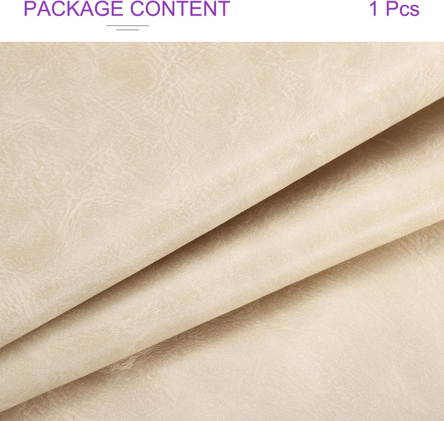 DMiotech 1 Pack 54 Inch x 108 Inch Faux Leather Sheet Furniture Cover Wooden Skin Beige PU Leather Roll for Handmade DIY Craft Projects