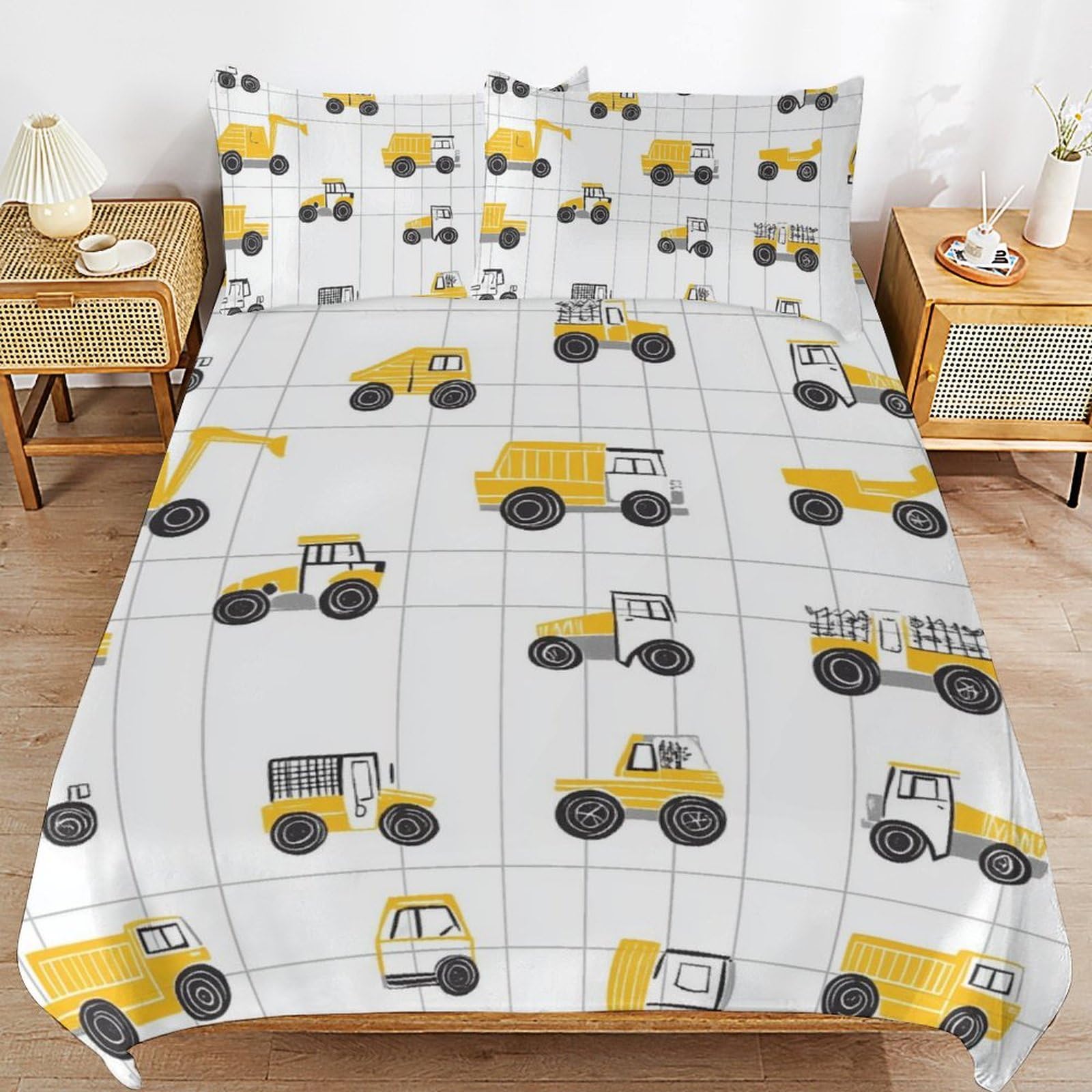 Parure de lit en microfibre douce premium avec finitions soignées