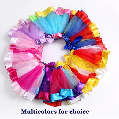 Miniatura 7 de YULUOSHA Falda tutú de unicornio con capa arcoíris para niñas, diadema e insignia de unicornio para fiesta de cumpleaños, Arco iris