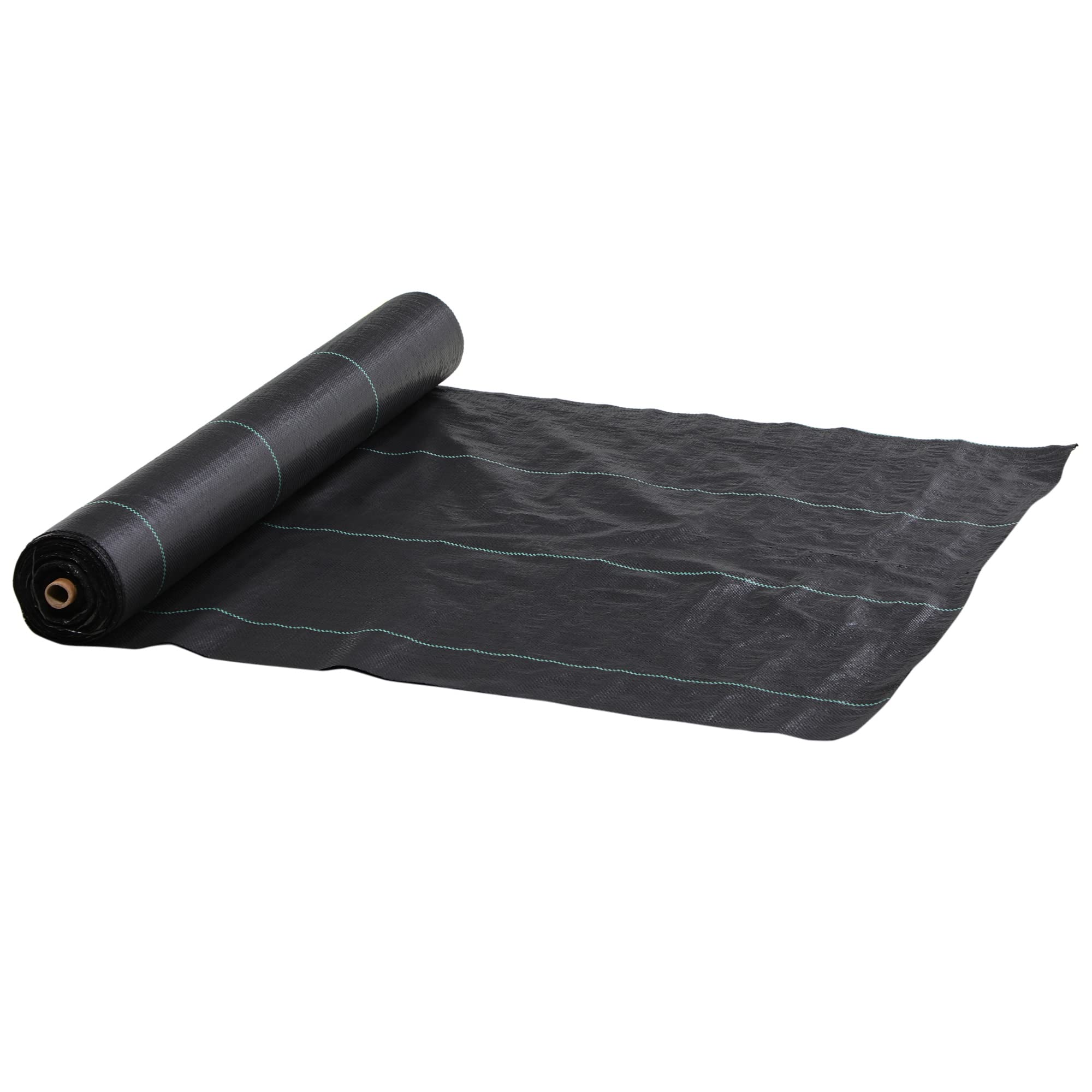 Outsunny Telo per Pacciamatura 100x2 m, Traspirante e Anti-UV, Telo Pacciamatura in Polipropilene, per Orto e Giardino, Nero