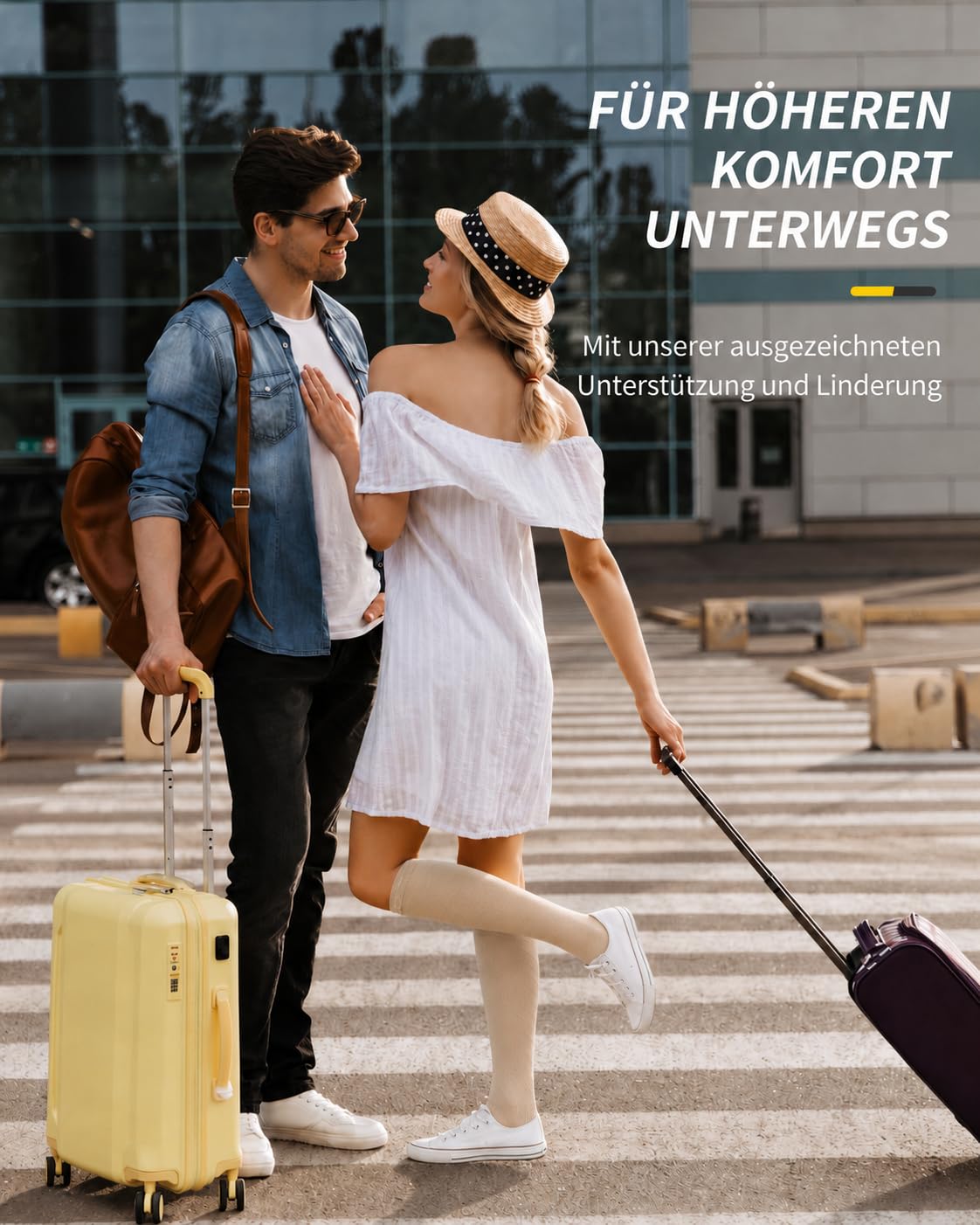 CAMBIVO Kompressionsstrümpfe Damen und Herren 2 Paar, Kompressionssocken Stützstrümpfe für Laufen, Sport, Flug, Reise, Radsport