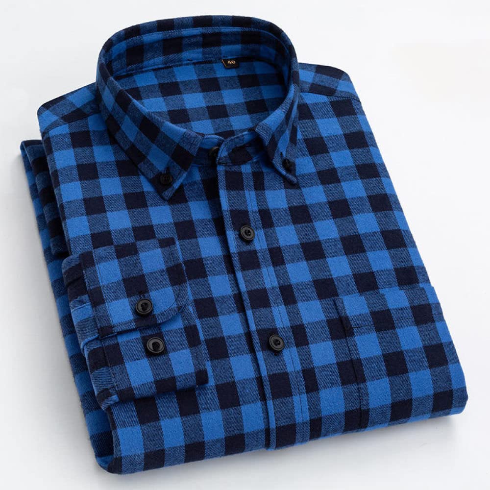 Camicia In Cotone A Maniche Lunghe Da Uomo,Camicia Casual A Maniche Lunghe Da Uomo, Camicia Casual A Quadri A Maniche Lunghe Da Uomo Camicia A Quadri Casual Morbida E Confortevole Abbottonatura Vest