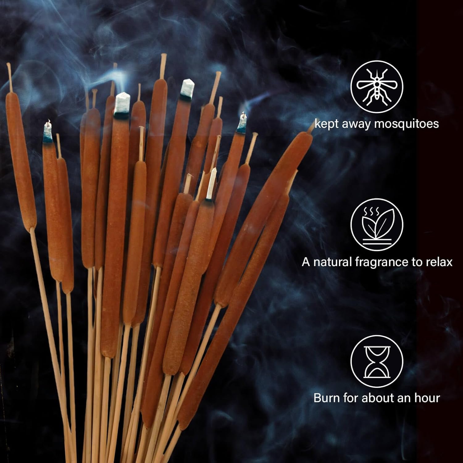 45pcs Large Natural Brown Cattails Bundles - Dried Flowers Real Cat Tails for Decorating, 17'' Jumbo Cattail Bulrush Plants Floral Stems Artificial Pampas Grass Arrangements Wedding Home Farmhouse