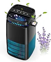 Purificador de ar POMORON Purificador de ar com íon negativo ativo ativo e filtro de hepa H13 partículas de 0,3 mícrons como o protetor de ar para o ar do cabelo da fumaça para o quarto de casa, escritório cozinha, preto