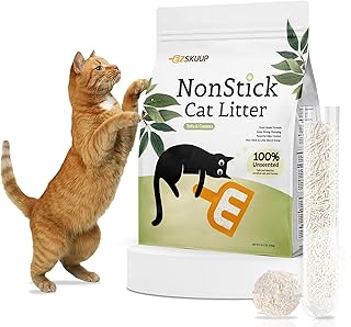 EZSKUUP Antihaftende Ultraklumpende Kassava & Tofu Katzenstreu Klumpstreu, Geruchskontrolle Geringer Austrag Klumpstreu für Katzen, Pflanzen-basierte Natürliche Zutaten katzensand, 4.1kg X 1 Packung product image