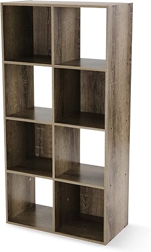 Miniatura 1 de MIHAL Organizador de almacenamiento de 8 cubos (color marrón rústico)