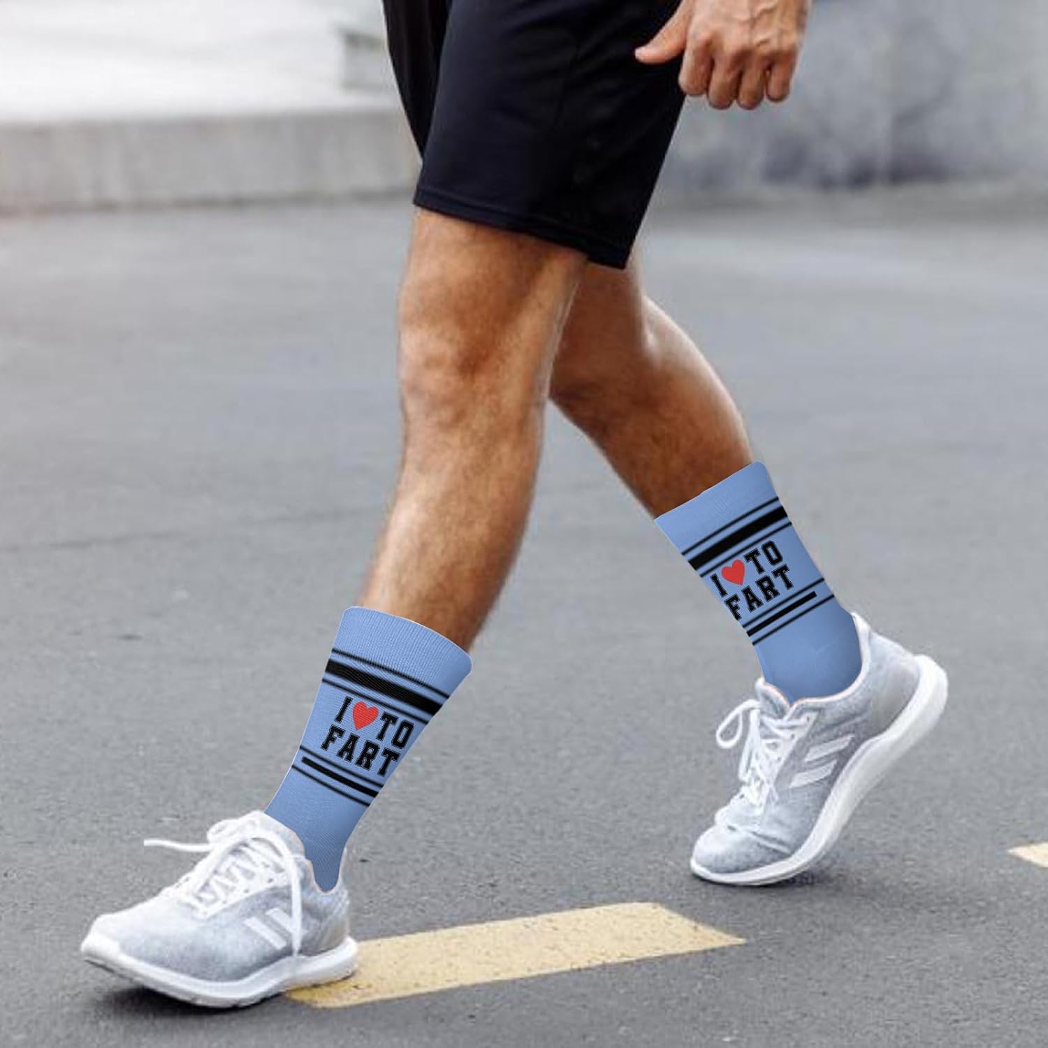 I Love to Fart Socks - Funny Novelty Crew Socks for Men Women,Hilarious Gag Valentines Gifts for Him Dad Grandpa Boyfriend - Image 2