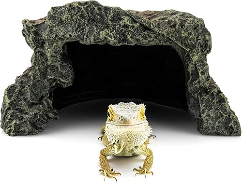 Hábitat de reptiles, escondite de tortuga, decoración de tanque de agua para peces, reptiles, anfibios, ranas, serpientes, lagartos, camarones,