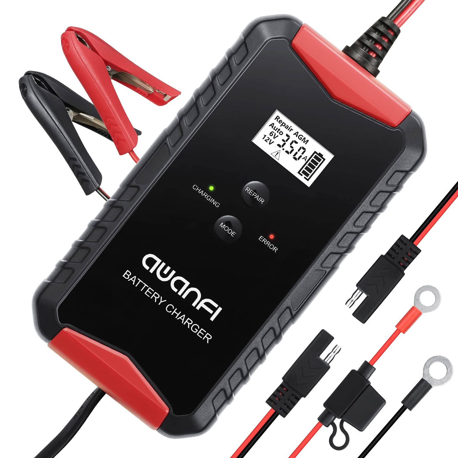 Buy Car Battery Charger, AWANFI 6V/1.2A 12V/5A Automatic Smart Car