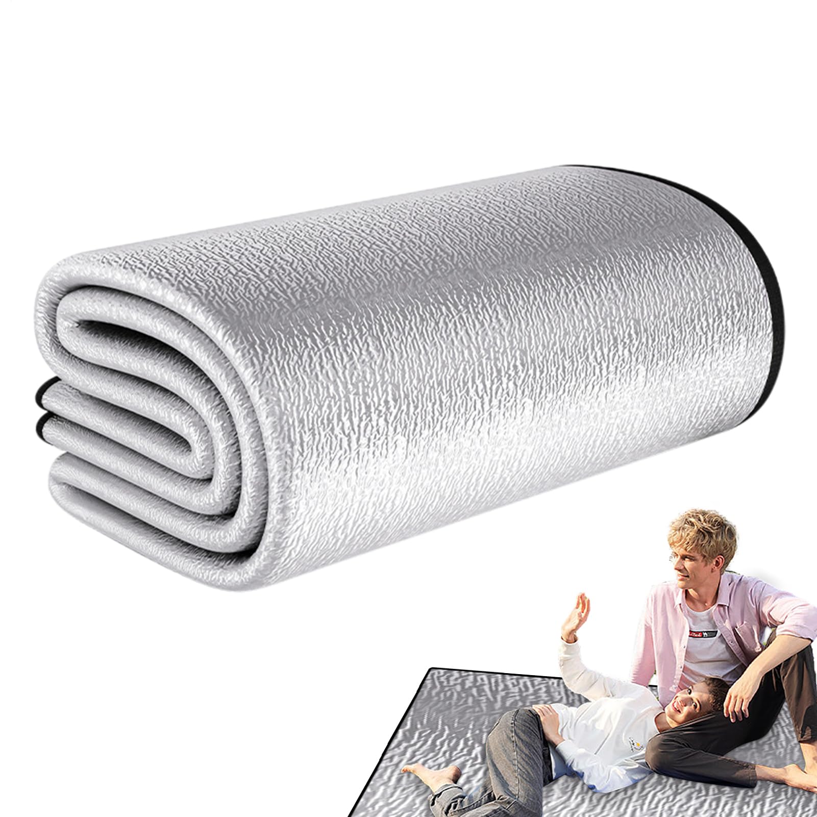 Generico Manta de camping impermeable – Hoja de aluminio PVC 200 x 300 cm