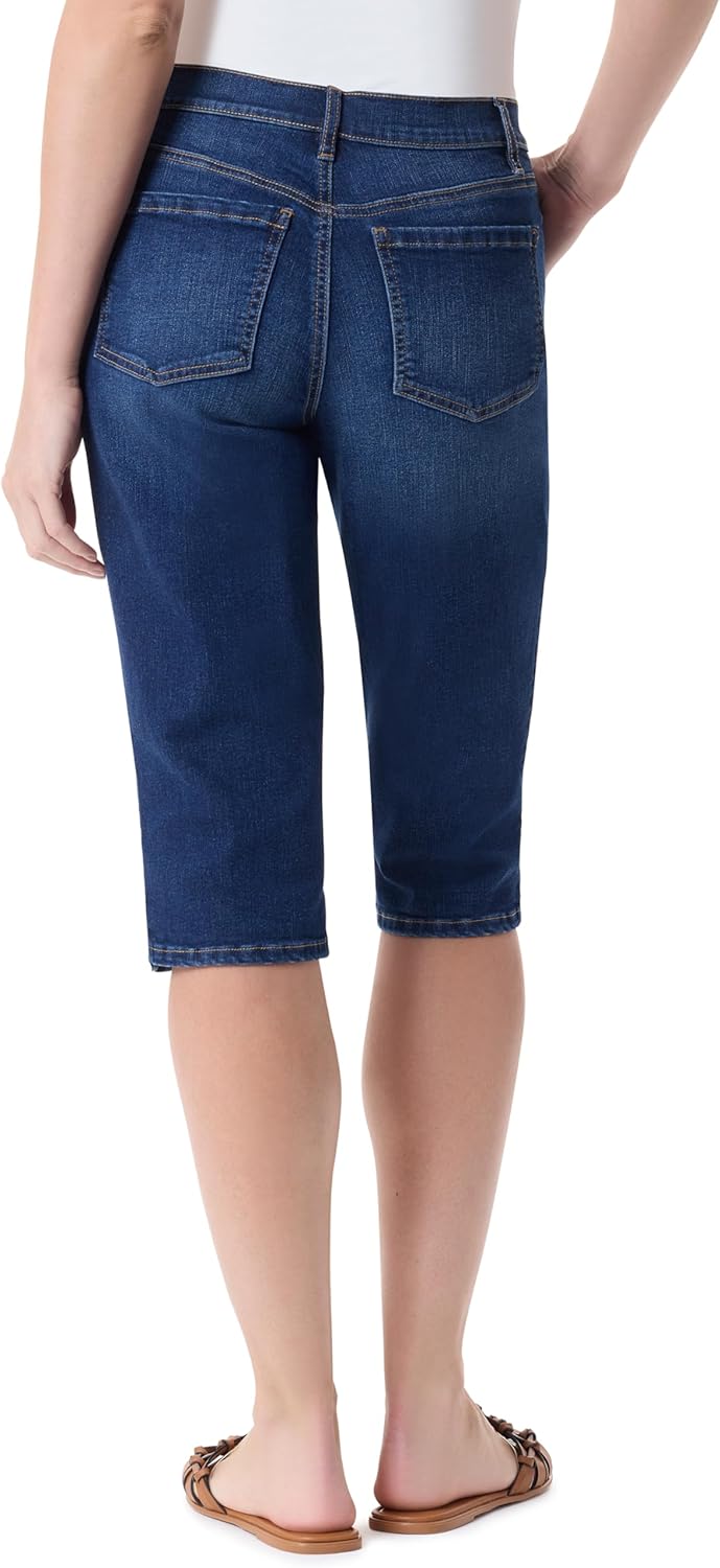 Gloria Vanderbilt Womens Dalia Seam Skimmer Short with Side Slit Vents Standard - Image 2