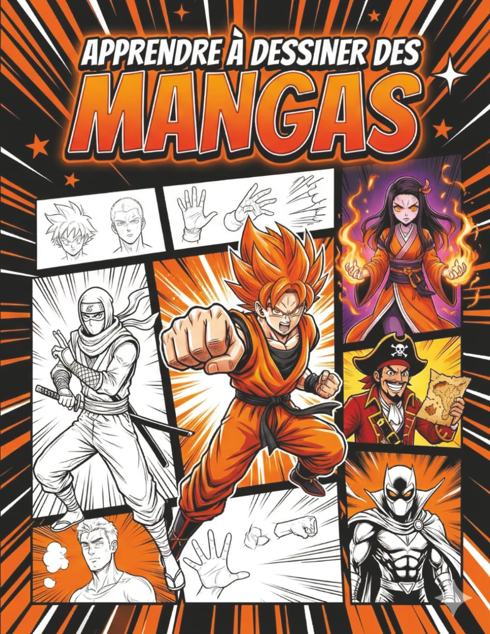 Apprendre à dessiner des mangas: Une idée cadeau idéale pour les passionnés de manga – créer des personnages, des visages et des poses avec plaisir