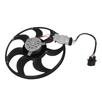 PartsFlow Engine Radiator Cooling Fan Assembly for 2007-2015 Audi Q7 for 2005-2010 Porsche Cayenne for 2004-2010 Volkswagen Touareg 7L0959455G