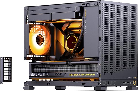 حافظة كمبيوتر JONSBO D32 PRO Micro-ATX،حافظة سطح مكتب صغيرة عالية التوافق،وضع A/B لـ MB،دعم MATX Back-Connect/BTF MB،وحدة معالجة الرسومات 365 مم/240AIO/مبرد هواء 163 مم،ATX/SFX PSU، حافظة ألعاب كمبيوتر USB3.2، أسود