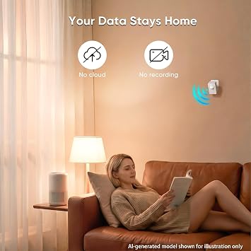 WiFi Motion Sensor, Smart PIR Motion Detector with Instant App Alerts | No Hub Required 2.4GHz Wireless Sensor, Smart Life/Tuya App, Battery or USB Powered Indoor Motion Sensor, 128 Wide-Angle PIR