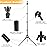 Goiple Wig Stand Tripod Metal Adjustable Mannequin Head Stand with Heater Surface & 52Pcs Hot Comb Set for Cosmetology Hairdressing Training