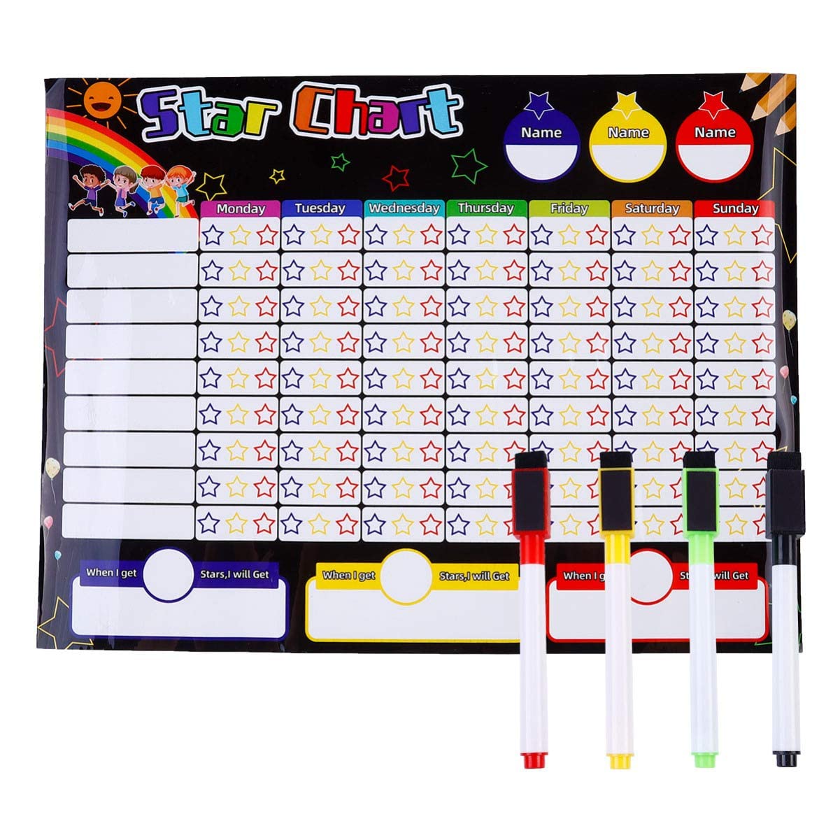 Buy Star Chart Reward Behavior Chore Chart with Marker Pen for