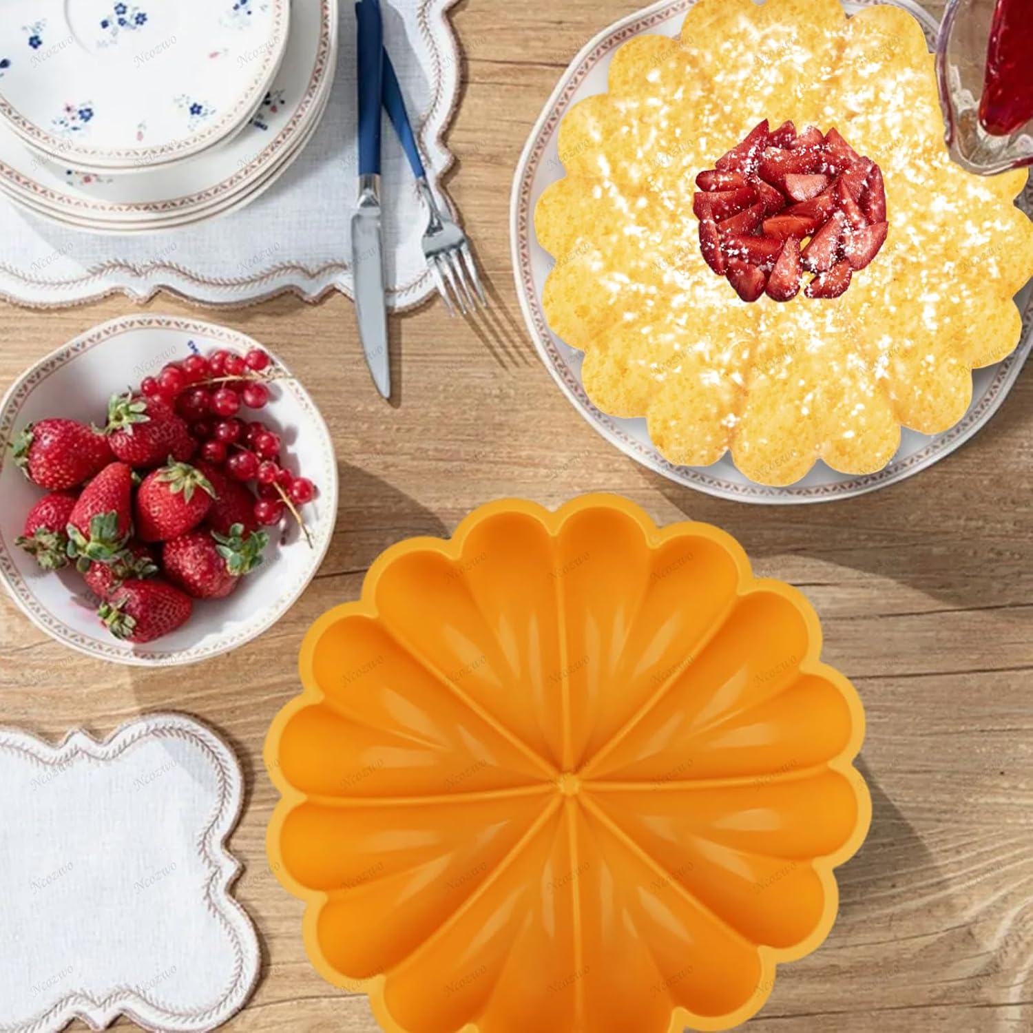 Pumpkin Silicone Bundt Cake Pan 9 Inch Large Pumpkin Shaped Silicone Mold Nonstick Baking Cake Mold for Thanksgiving Halloween Cakes Loaf Muffin Brownie Chocolate Pie Bread Pudding Jelly Soap (1 Pcs)