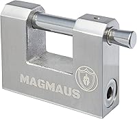 Vista 1 de Magmaus® RTL70 [Armoured] High Security Padlock – Heavy Duty Container Lock with 0.70” Shackle Clearance & 0.39” Thick Bolt – Weatherproof Outdoor