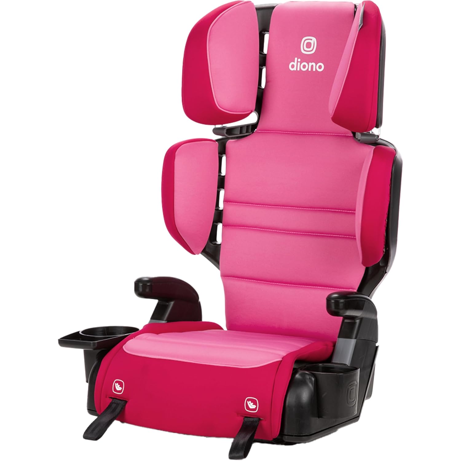 Diono Connect3 RXT 2-in-1 High Back Booster, Slim Fit 3-Across in Many Mid-Sized Sedans and SUVs, for Children from 40-120 lbs., Lightweight with Latch, Pink Cotton Candy