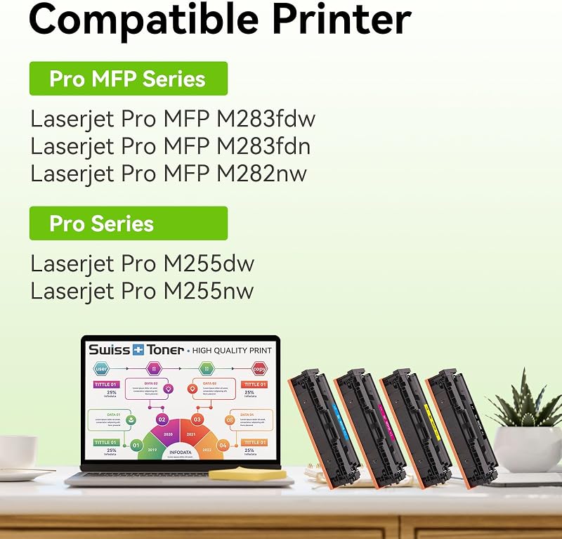 Swiss Toner 207X Kompatibilis HP Color LaserJet Pro M283fdw Fekete Toner