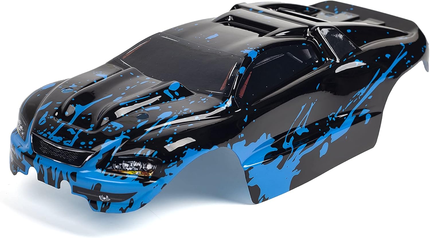 SummitLink Custom Body Muddy Blue Over Black Style Compatible for e-Revo Mini 1/16 Scale RC Car or Truck (Truck not Included) ERMN-BB-01