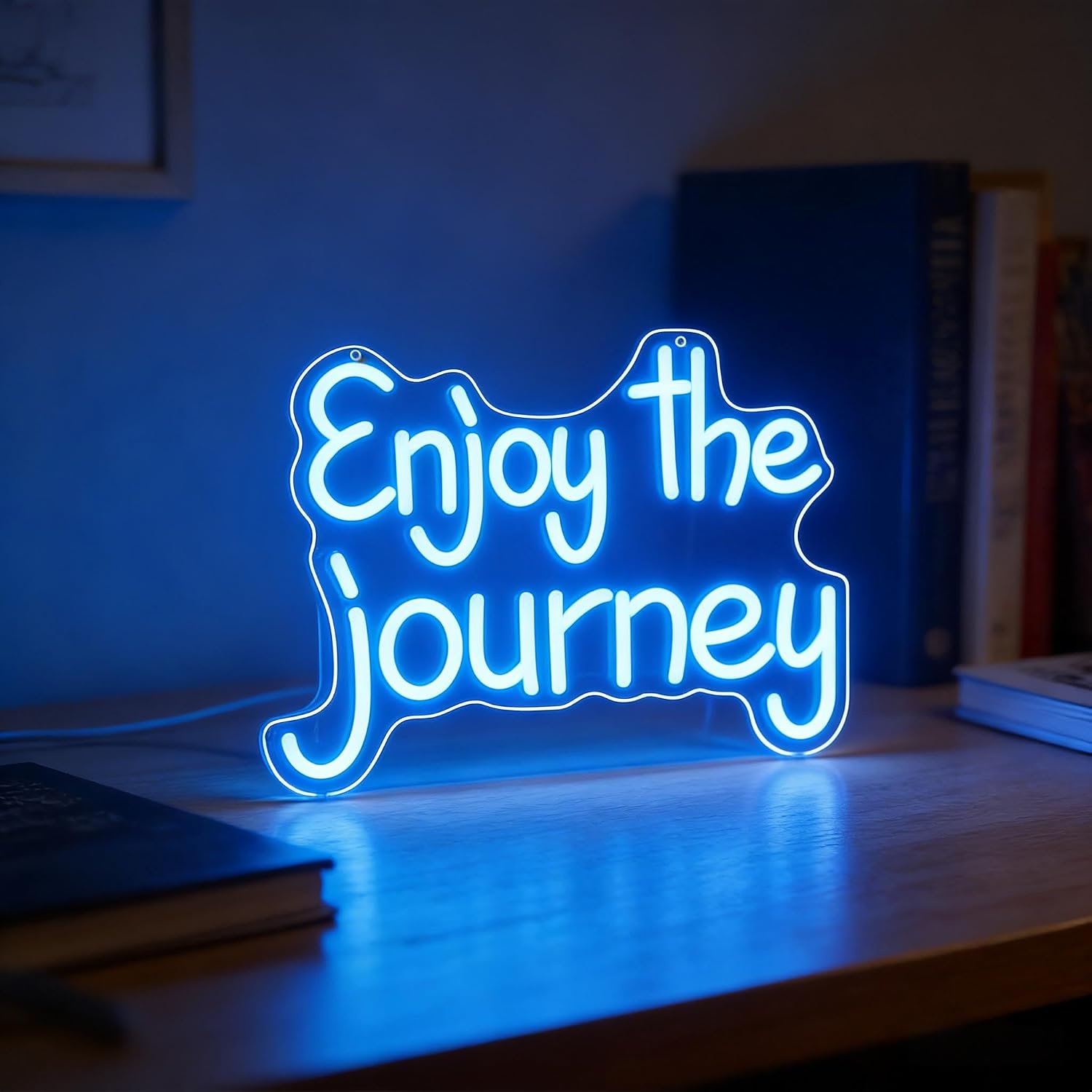 Enjoy the Journey Neon Sign for Wall Decor Light Up Letters Business Led Sign Birthday Party Gift Led Decorative Night Signs Room Decoration Party Signs for Home Bedroom Travel Grand Opening image 5