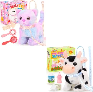 Tagitary Plush Toys Interactive Toys Cat and Cow for Kids
