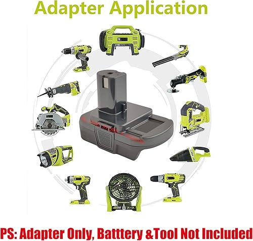 Miniatura 3 de 1 adaptador para herramientas inalámbricas Ryobi de 18 V, solo compatible con baterías de litio Porter-Cable de 20 V MAX con puerto USB de 5 V 2.1 A