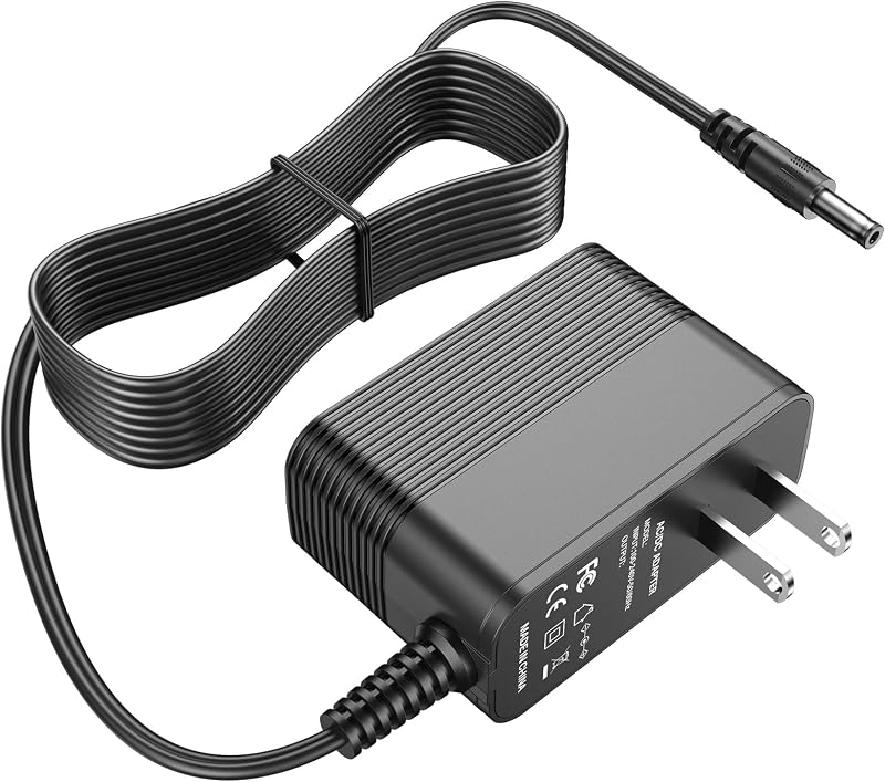 12V Charger for Audio Technica Turntable AT-LP60X-BK AT-LP60X-BW Power Cord | Replacement for Audio Technica AT-LP60X AT-LP120XUSB-BK AT-LP60XBT-RD Direct-Drive Turntable Record Player Power Supply