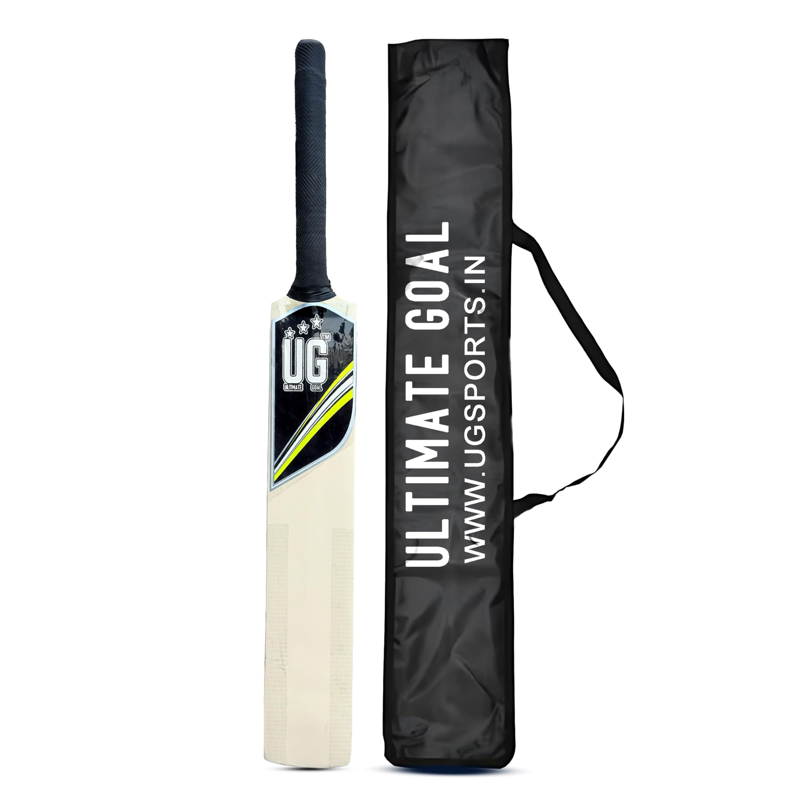 UG Sports Lightweight, Balanced & Hard | Wooden Cricket Bat with Cover | Poplar Willow | Durable Rubber Grip | Cricket Bat for Men (Size - 6)-picture-20