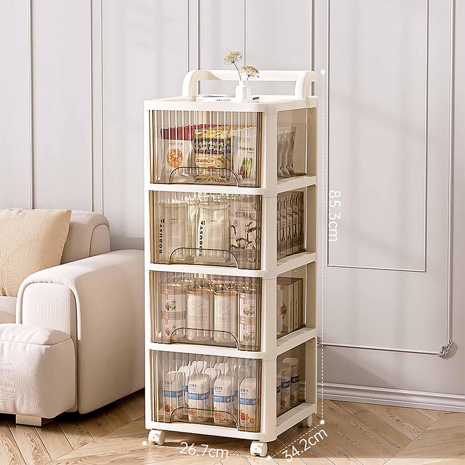 Amazon.com: 3 Tier Plastic Storage Bins, Box with Clear Drawers  display picture 1