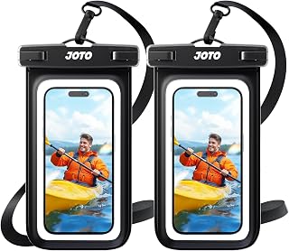 JOTO 2 Pochettes Étanches Smartphone IPX8 jusqu'à 7 Pouces | Étanche jusqu'à 30 m, Écran Tactile, Photos Sous-Marines (Boutons de Volume), Dragonne Incluse, Idéal Plage & Piscine