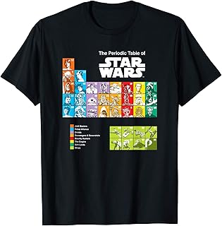 The Periodic Table of Star Wars Maglietta