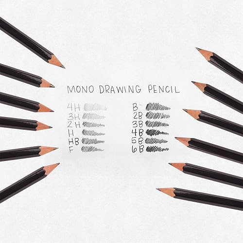 Miniatura 2 de Tombow 51523 MONO Drawing Pencil Set, Assorted Degrees, 12-Pack. Professional Quality Graphite Pencil Set with Eraser and Sharpener