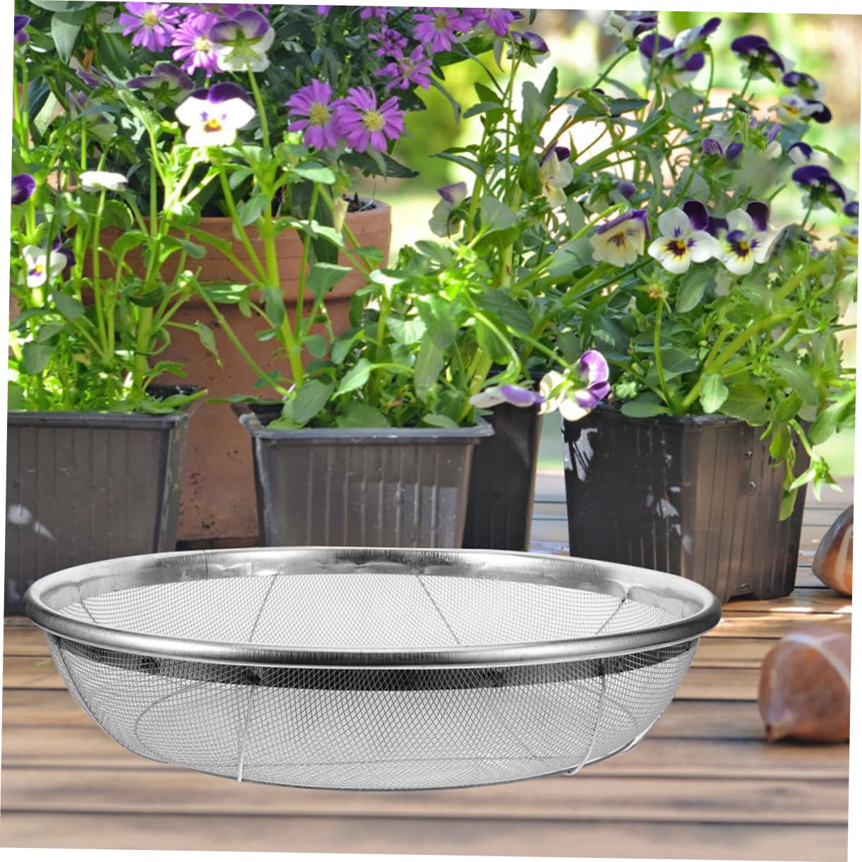 Setaccio da Giardino per Terra e Pietre in Acciaio Inox 6mm