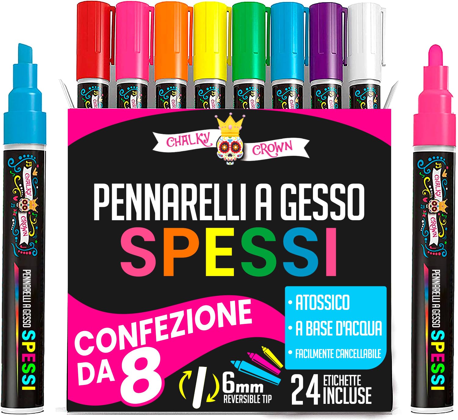 Crayola Pennarelli Per Lavagna Bianca Lavabili, 8 Colori Assortiti, Punta Maxi Conica - Giocattoli online | Giochi online
