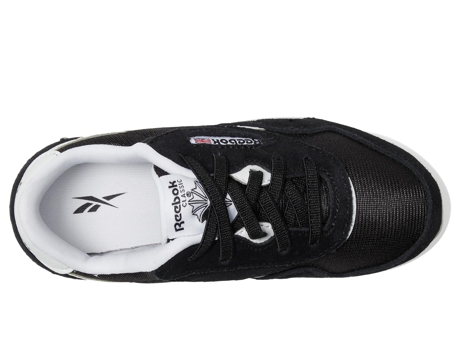 Reebok Baby Boy's Classic Nylon Sneaker, Black/White, 7 Infant