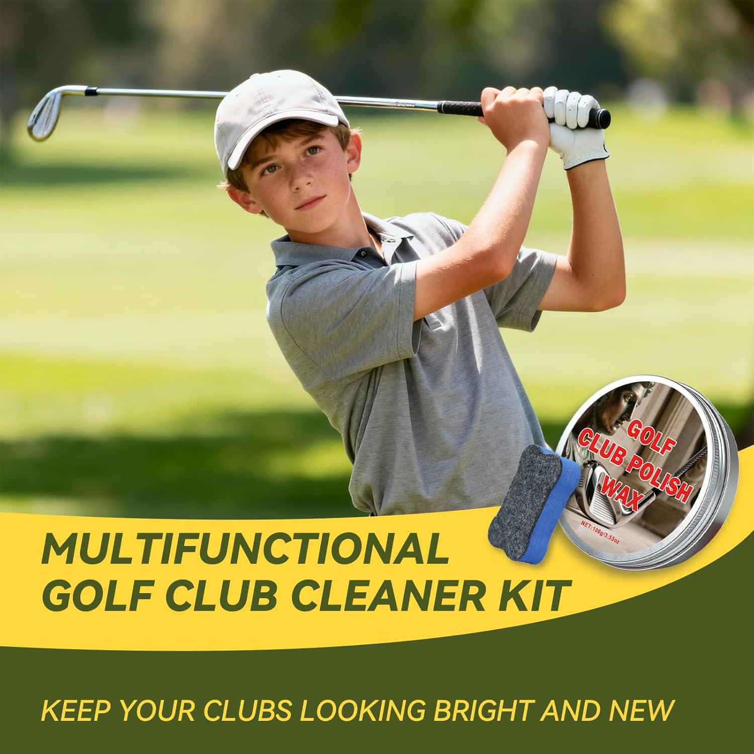 Multifunctional Golf Club Cleaner, Golf Club Care Kit - Golf Club Polish​ - ​Golf Club Cleaner for Instant Rust & Scratch Removal, ​Golf Accessories for Men​ - Image 5