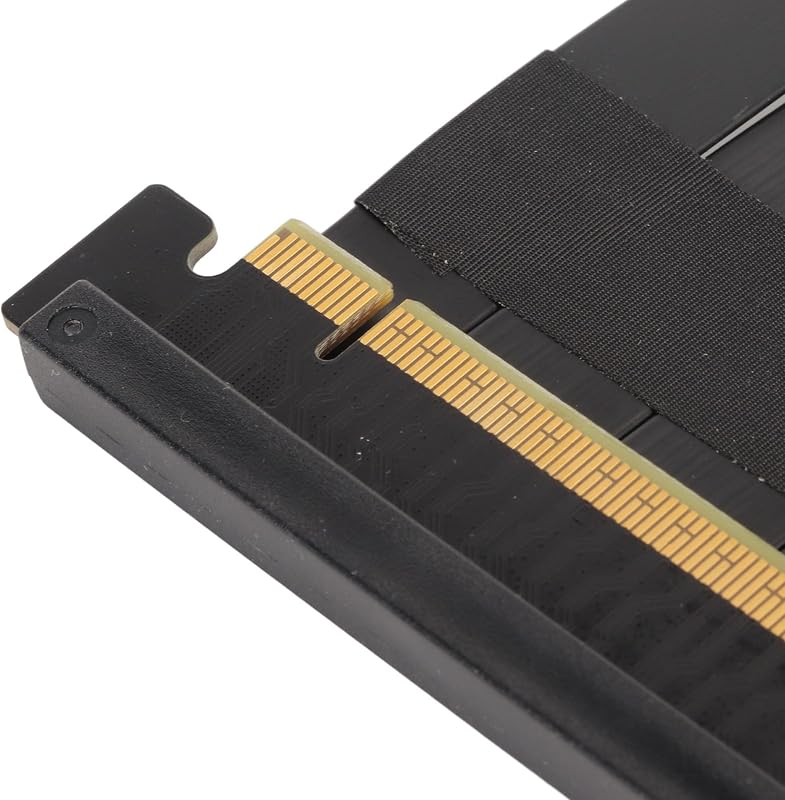 ASHATA PCIe 4.0 X16 Riser Kábel, 40cm Fekete, Rugalmas VGA Hosszabbító, 180° GPU Grafikus Kártya Adapter, RTX 4000 és RX 7000 Sorozattal Kom
