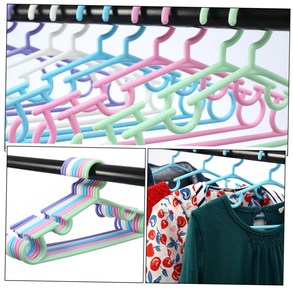 Kinderkleiderbügel aus Kunststoff 50 Stück für Babykleidung