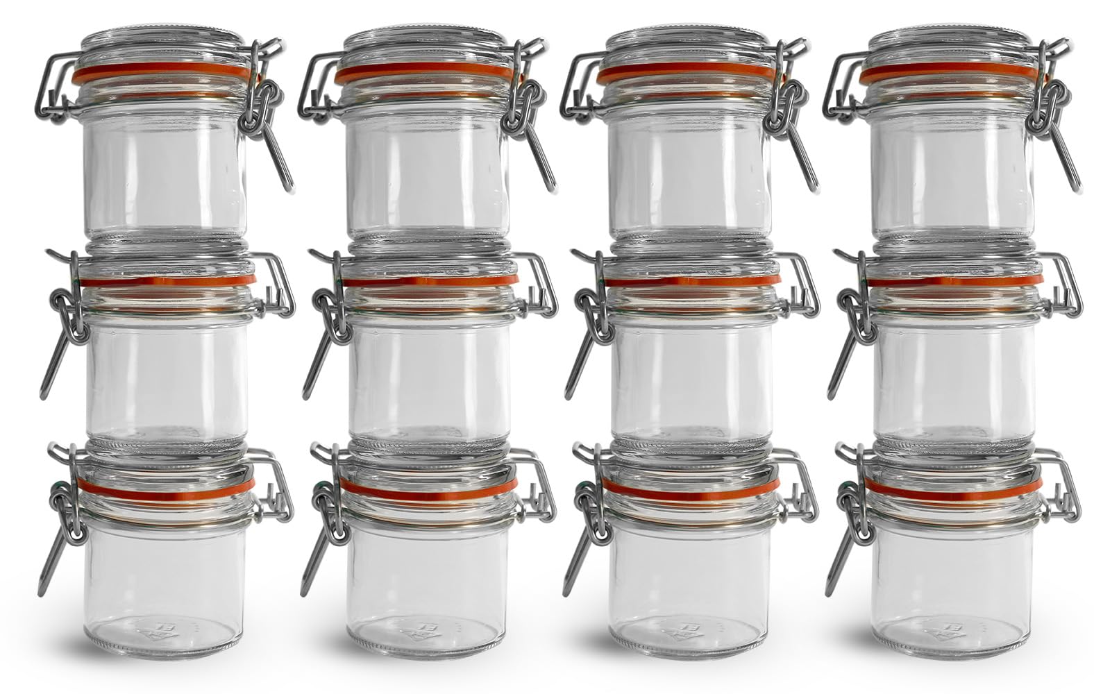 Amazon.com: Airtight Clear Glass Wire Bale Jars set of 12 with