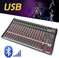 Vista 3 de Mezclador de audio Bluetooth de 16 canales interfaz de controlador de sonido DJ con unidad USB mezclador de audio profesional para entrada