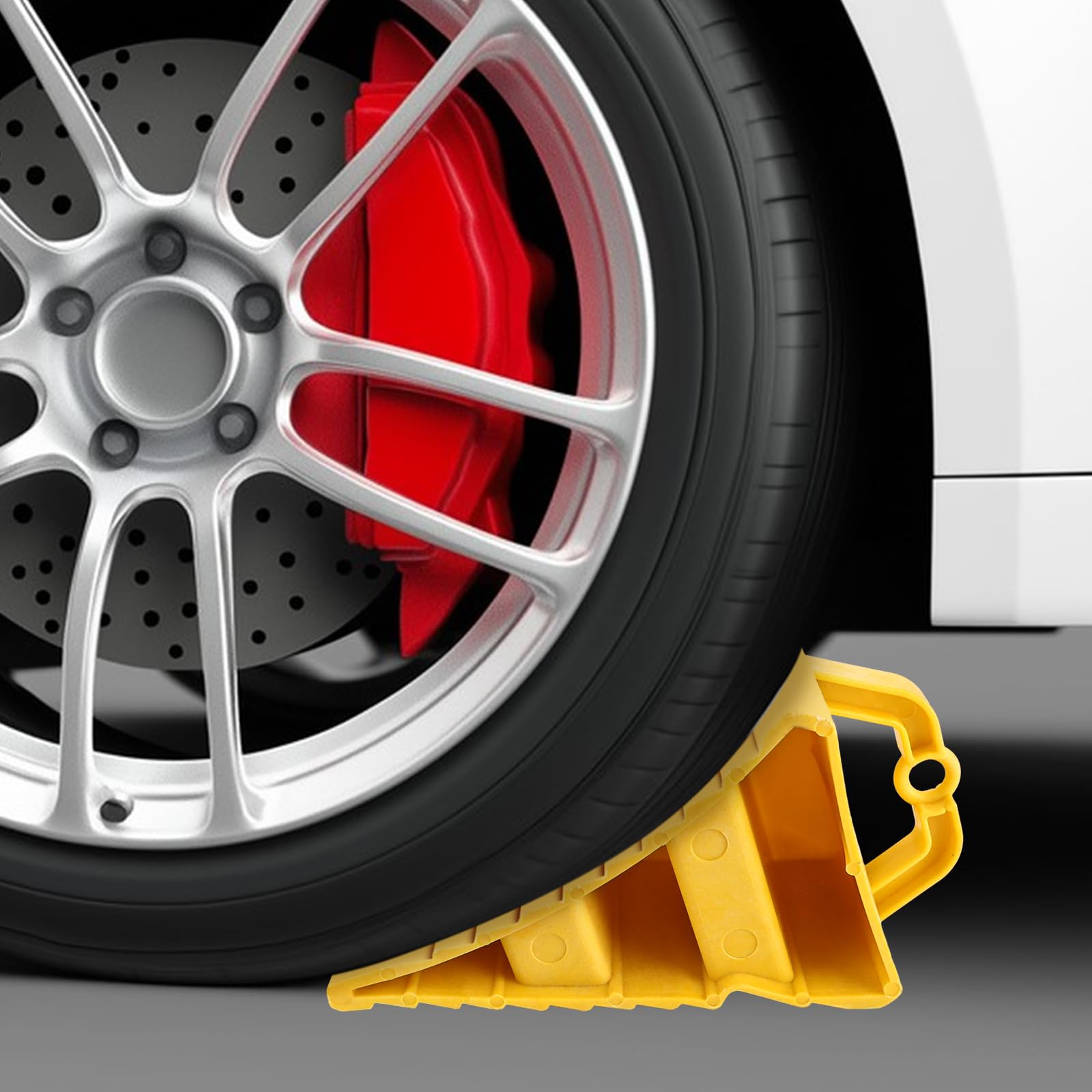 Lot de 4 cales de roue en plastique pour remorque de camping-car avec poignée - Cales de frein pour remorque, voiture, camping-car