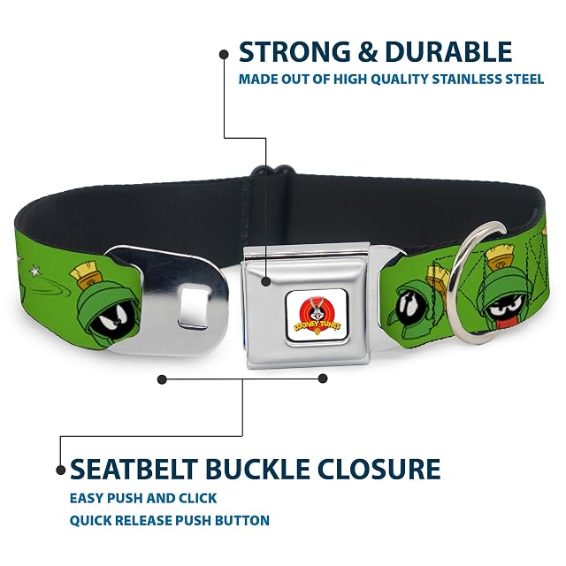 Foto 4 de 8 de Buckle Down 9 - 15 "" lta-Looney Tunes Logotipo Blanco Collar de Perro